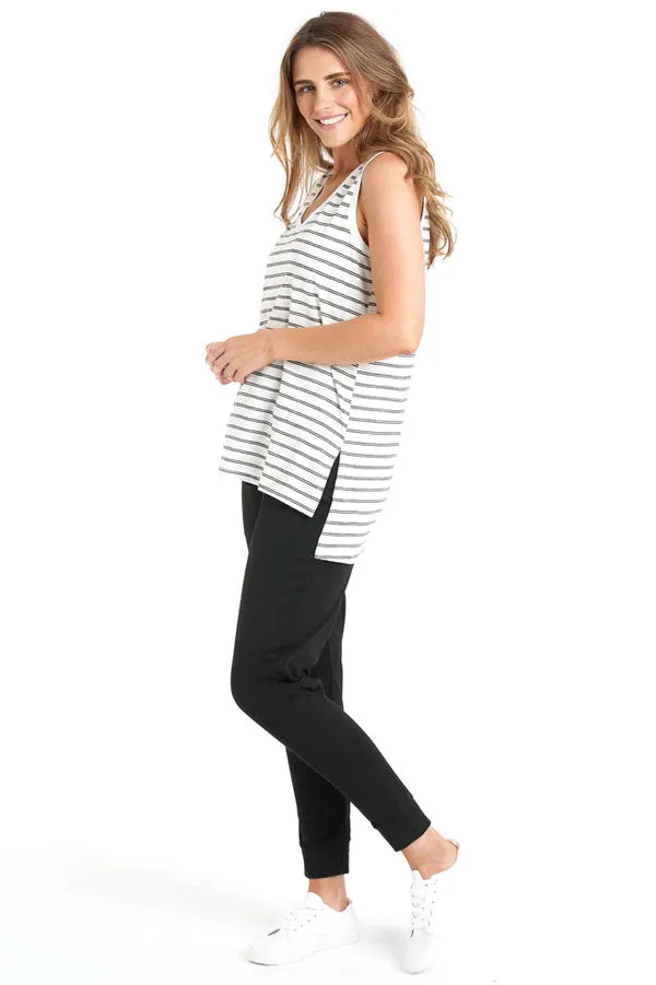 Betty Basics | Audrey Tank Black Stripe