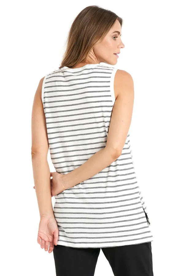 Betty Basics | Audrey Tank Black Stripe