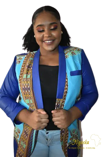 Blue Dashiki Jacket DJB