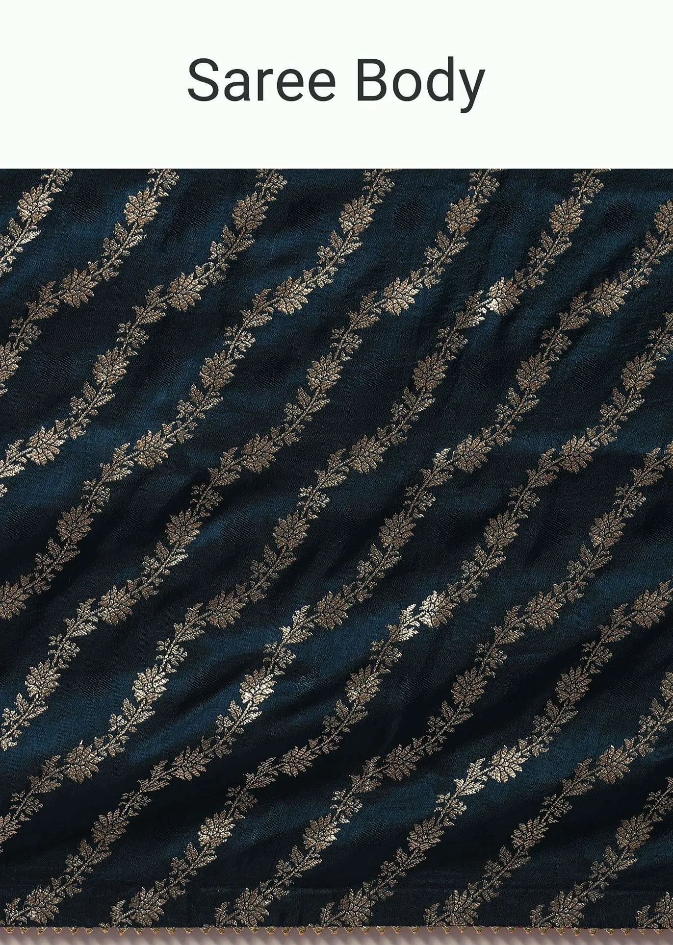 Blue Silk Saree With Lurex Zari Work