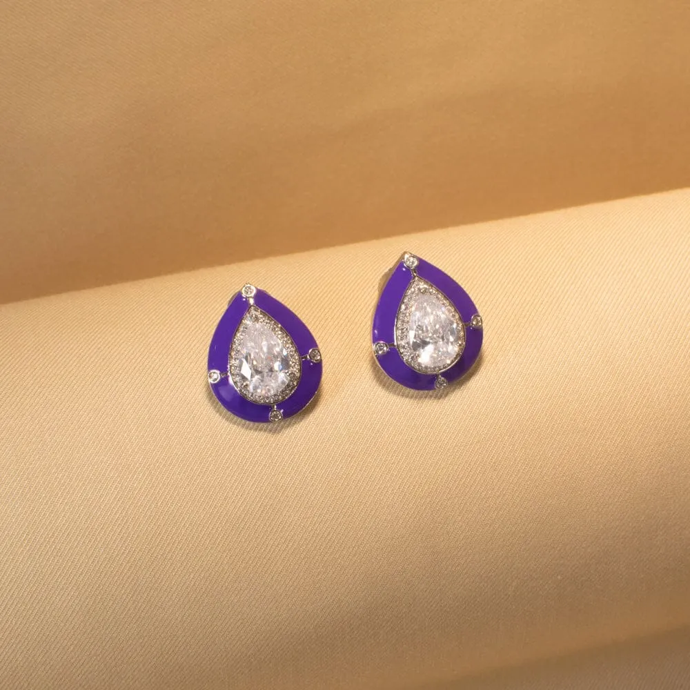Candy Drop Studs - Purple