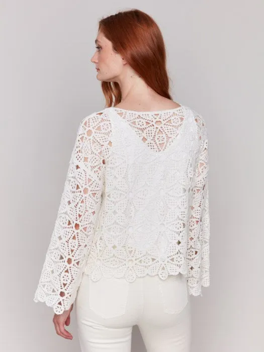Cotton Blend Crochet Top