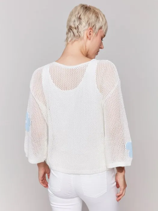 Daisy Jacquard Crochet Sweater