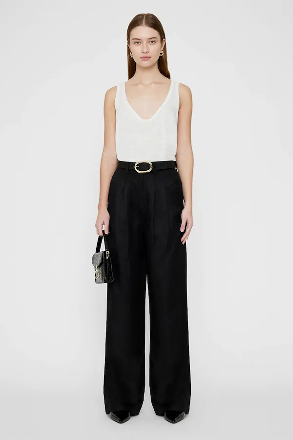 DALE TANK WHITE LINEN BLEND