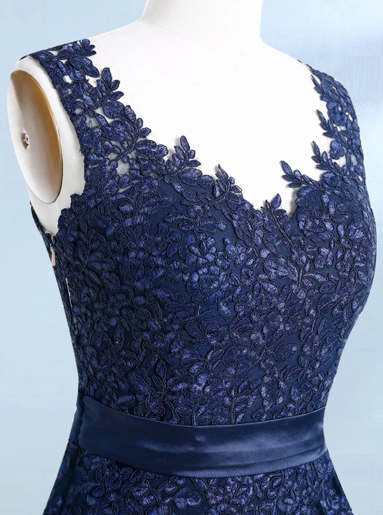 Dark Navy Prom Dresses,Elegant Prom Dress,Mother of the Bride Dresses,Wedding Guest Dress,PD00208