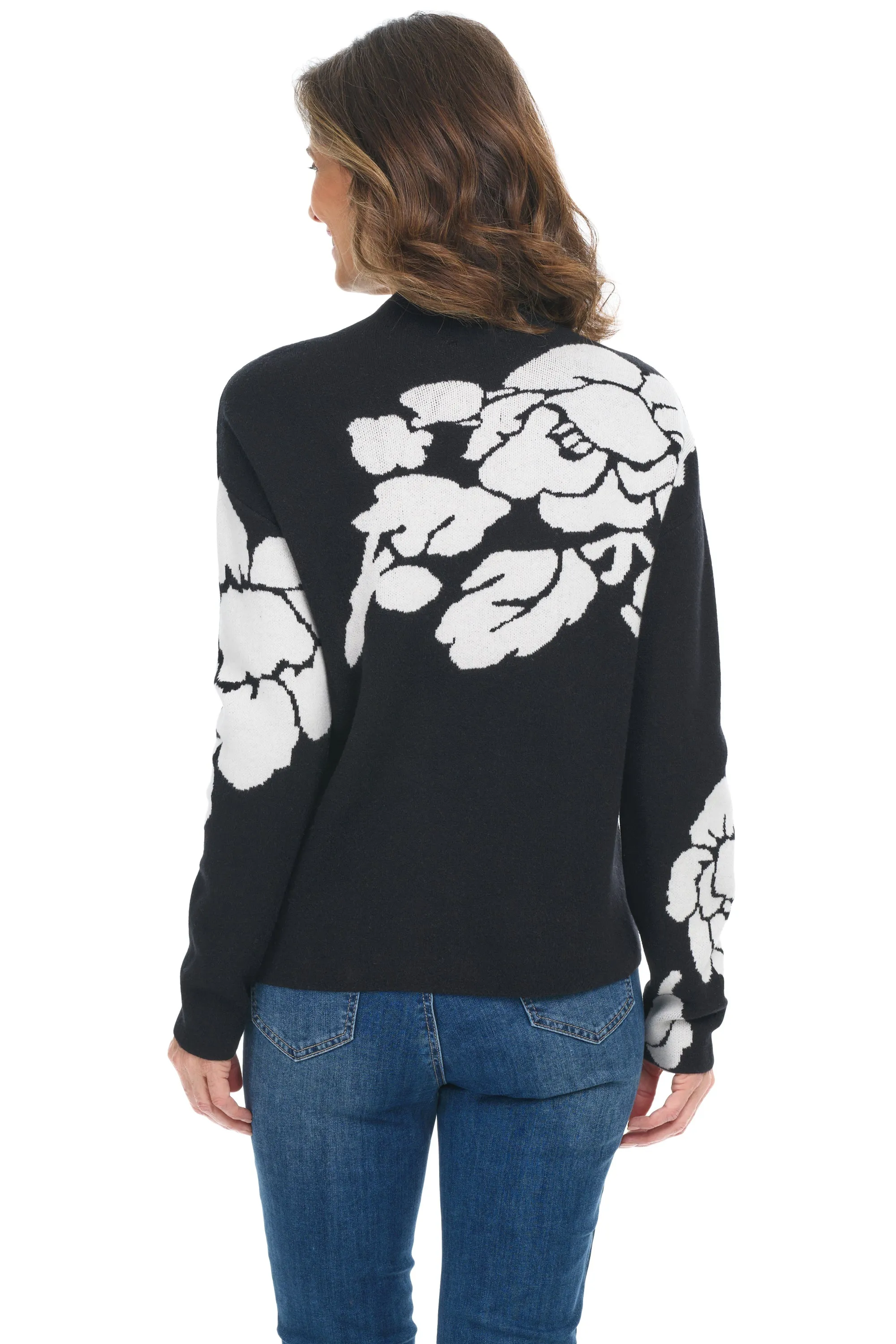 Double Knit Jacquard Floral Sweater
