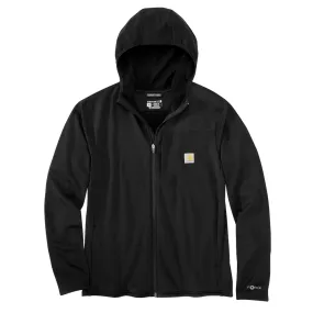 Force Relaxed Fit Full-Zip Long-Sleeve Hooded T-Shirt - N04-Black | Carhartt 106625