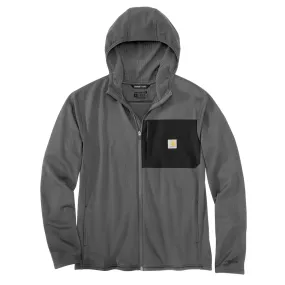 Force Relaxed Fit Full-Zip Long-Sleeve Hooded T-Shirt - STL-Steel | Carhartt 106625