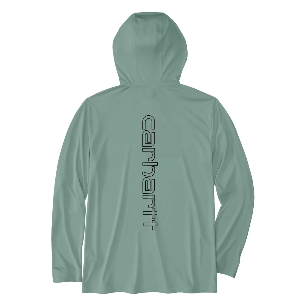 Force Sun Defender™ Lightweight Long-Sleeve Hooded Logo Graphic T-Shirt - GH5-Patina | Carhartt 106165