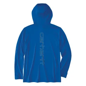 Force Sun Defender™ Lightweight Long-Sleeve Hooded Logo Graphic T-Shirt - HG8-Beacon Blue | Carhartt 106165