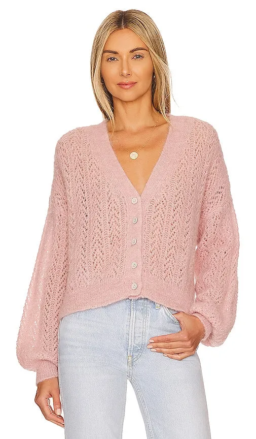 Free People Ameila Cardi in Pink