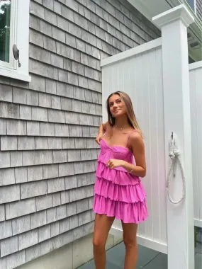 Fuchsia Hot Pink Chiffon Homecoming Dresses, LTP3272