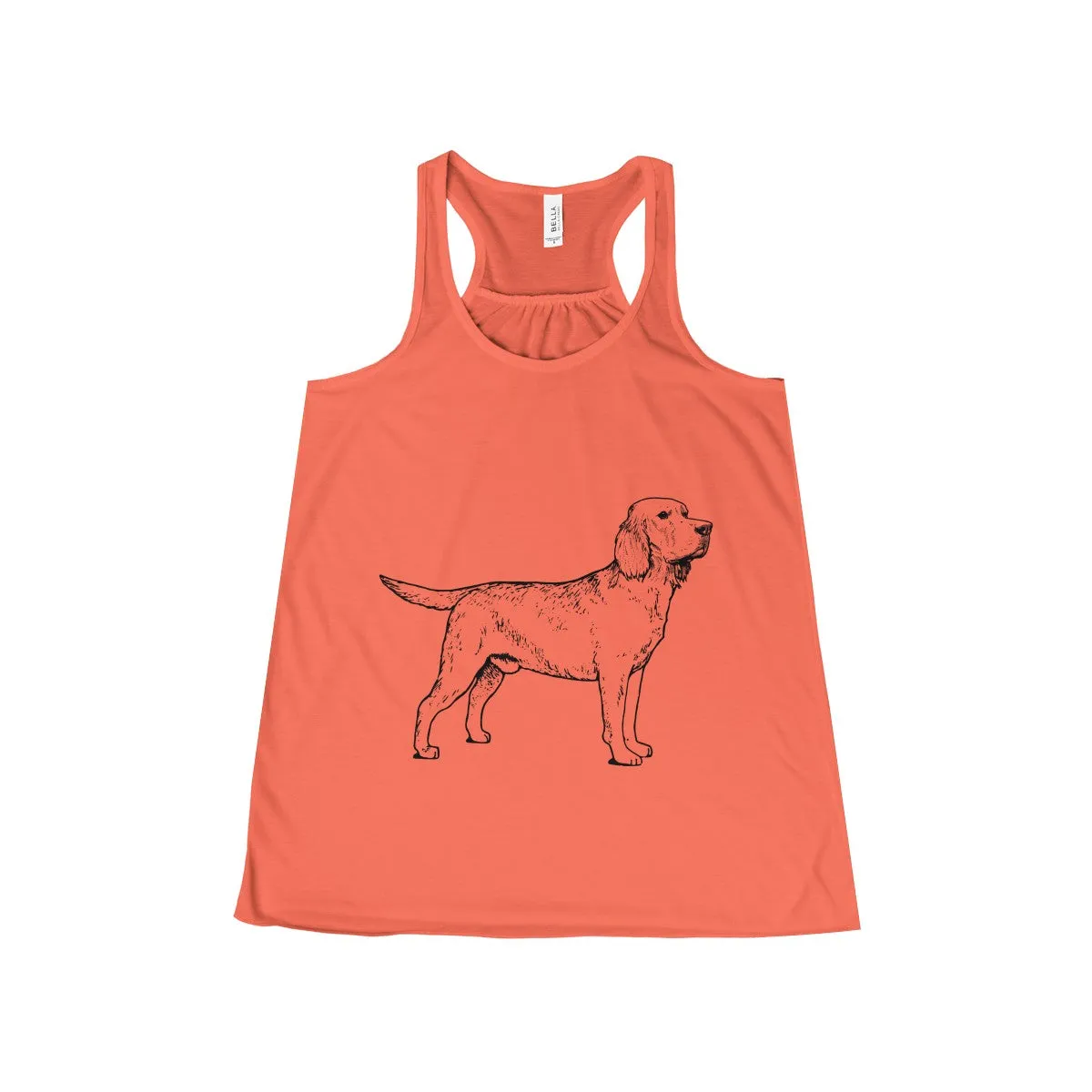 Labrador Retriever Tank Tops for Women, Flowy Racerback Tank