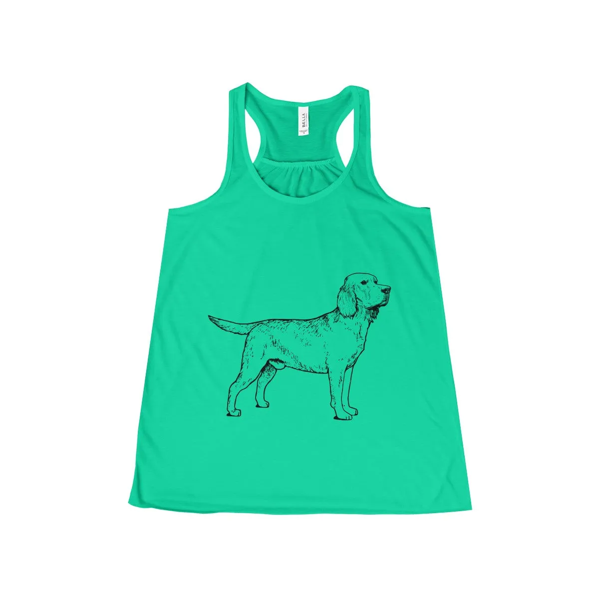 Labrador Retriever Tank Tops for Women, Flowy Racerback Tank