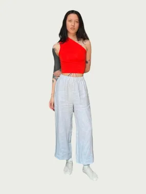 Linen Wide Leg Pant in Porcelain