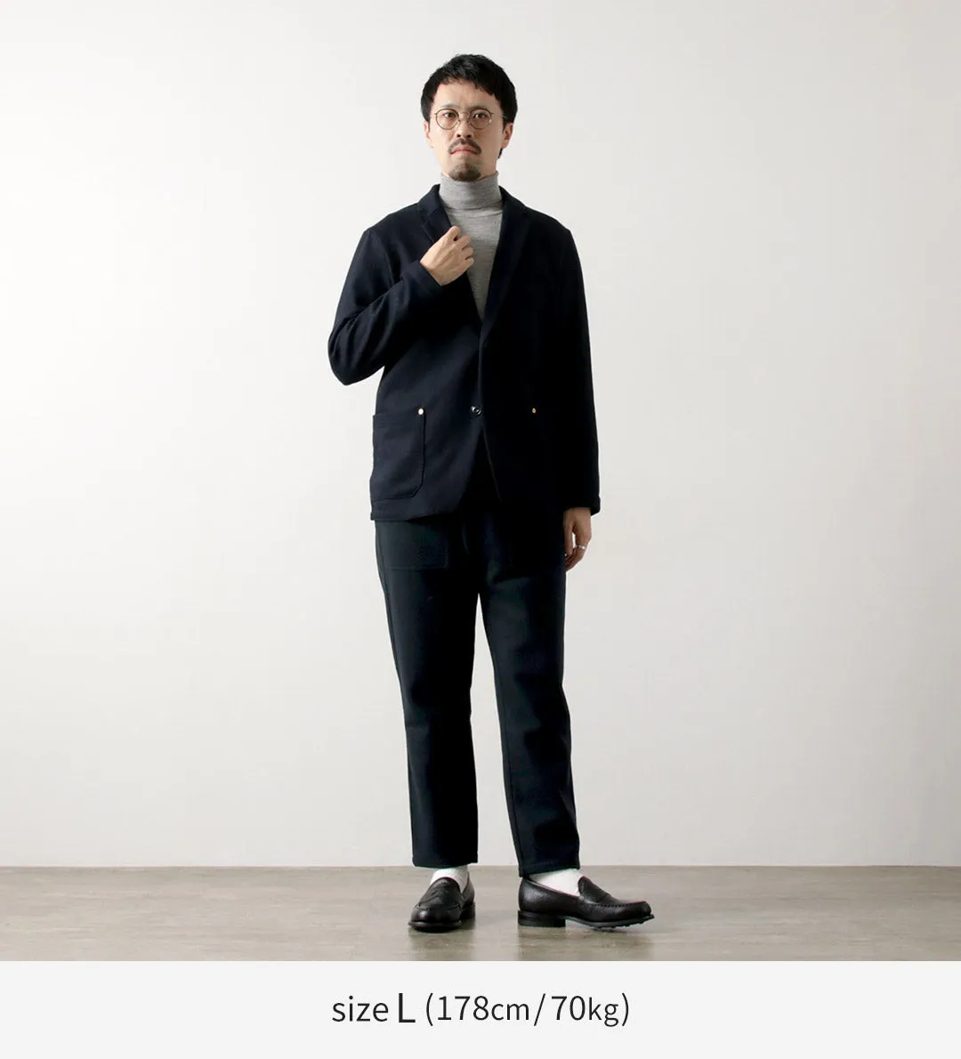 RE MADE IN TOKYO JAPAN / Super 140 Wool Melton Easy Slacks