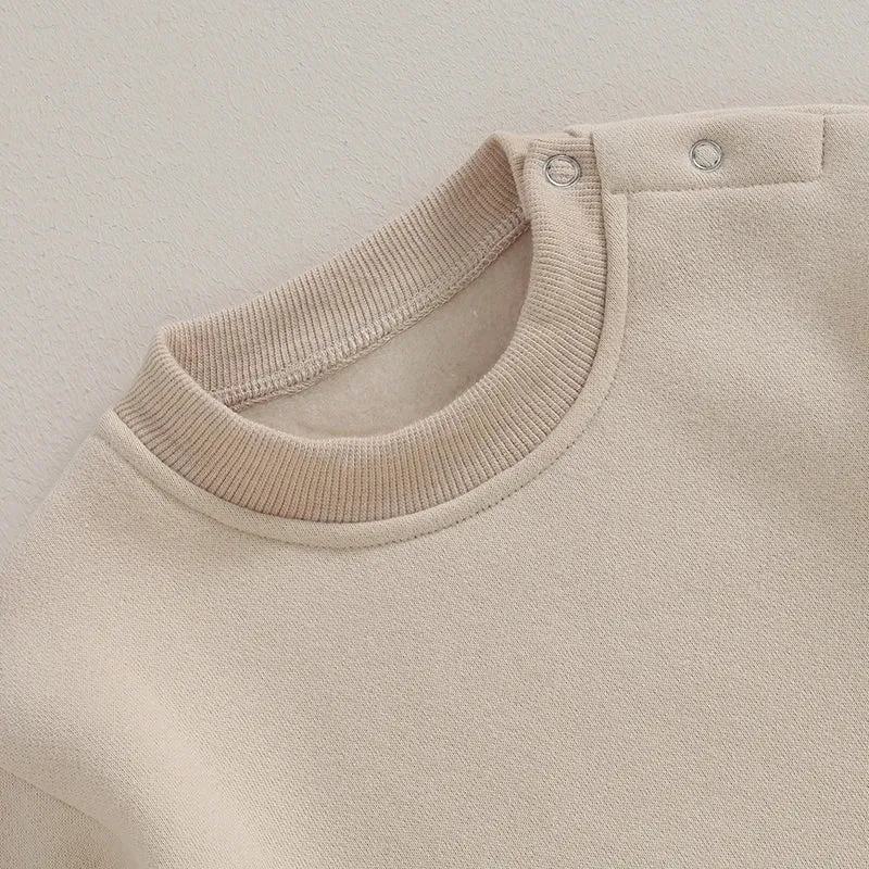Solid Color Long Sleeve Onesie  - Three Colors Available