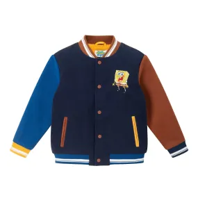 SpongeBob SquarePants™ x Andy & Evan® | Kids (2-12) Patchwork Color-Blocked Varsity Jacket
