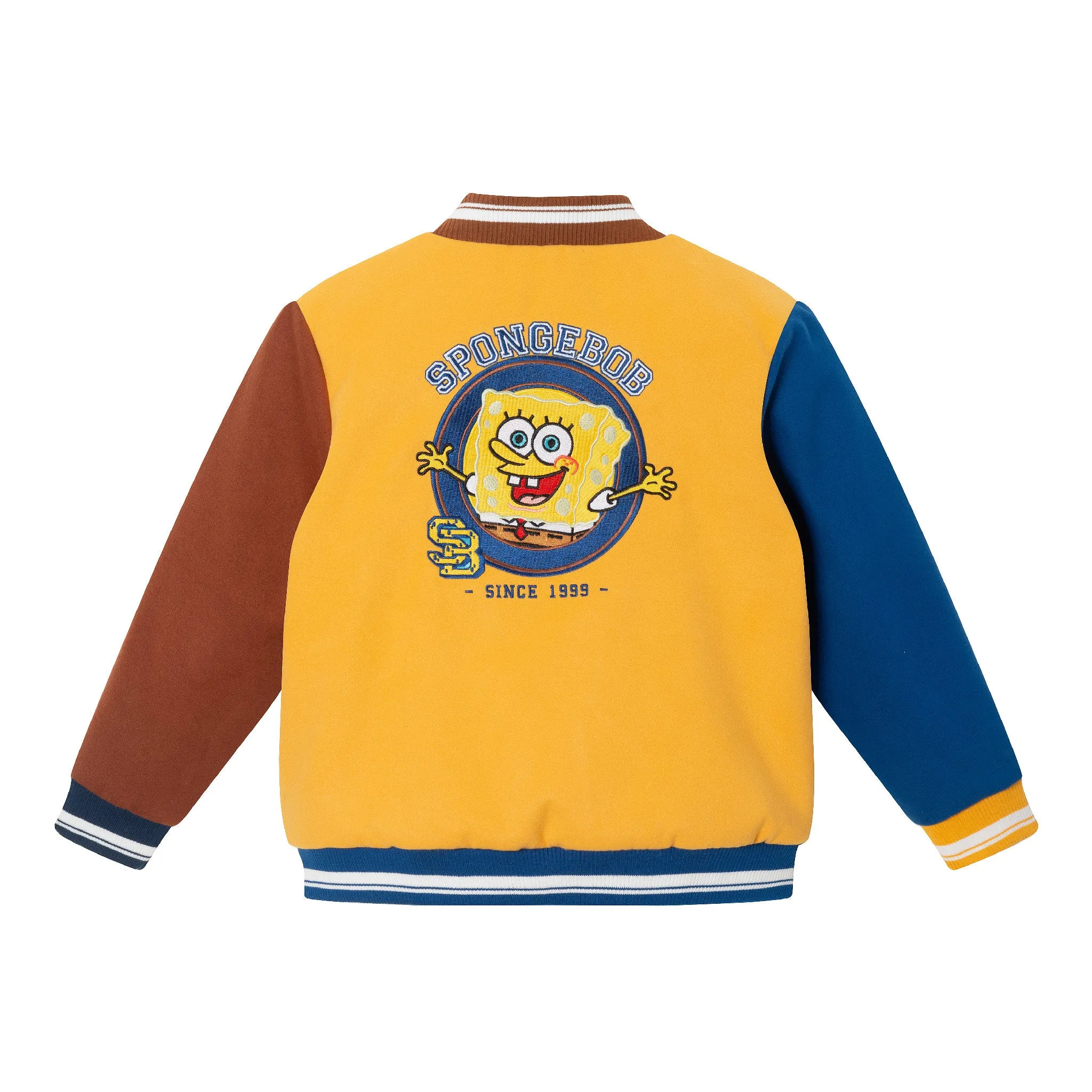 SpongeBob SquarePants™ x Andy & Evan® | Kids (2-12) Patchwork Color-Blocked Varsity Jacket