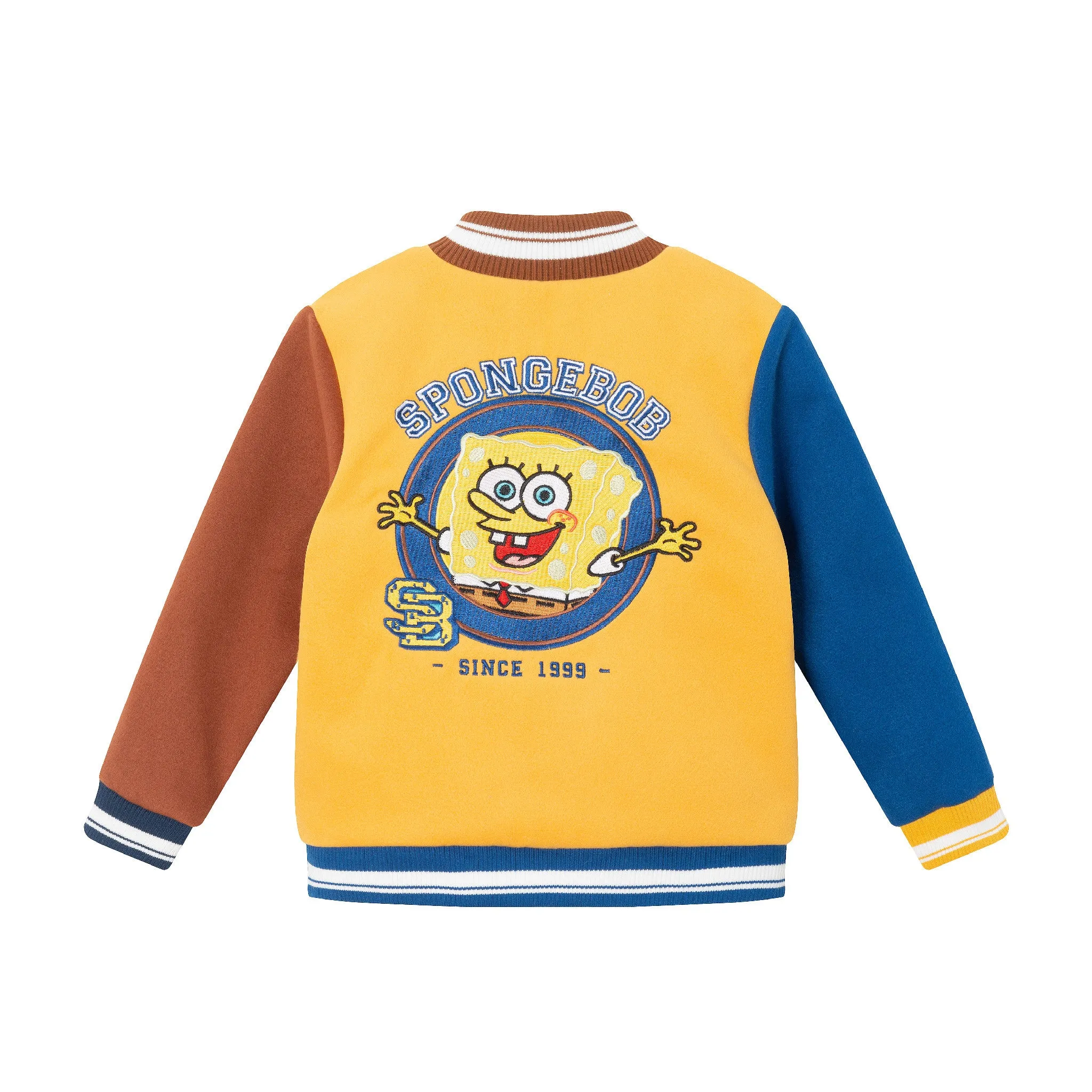 SpongeBob SquarePants™ x Andy & Evan® | Kids (2-12) Patchwork Color-Blocked Varsity Jacket