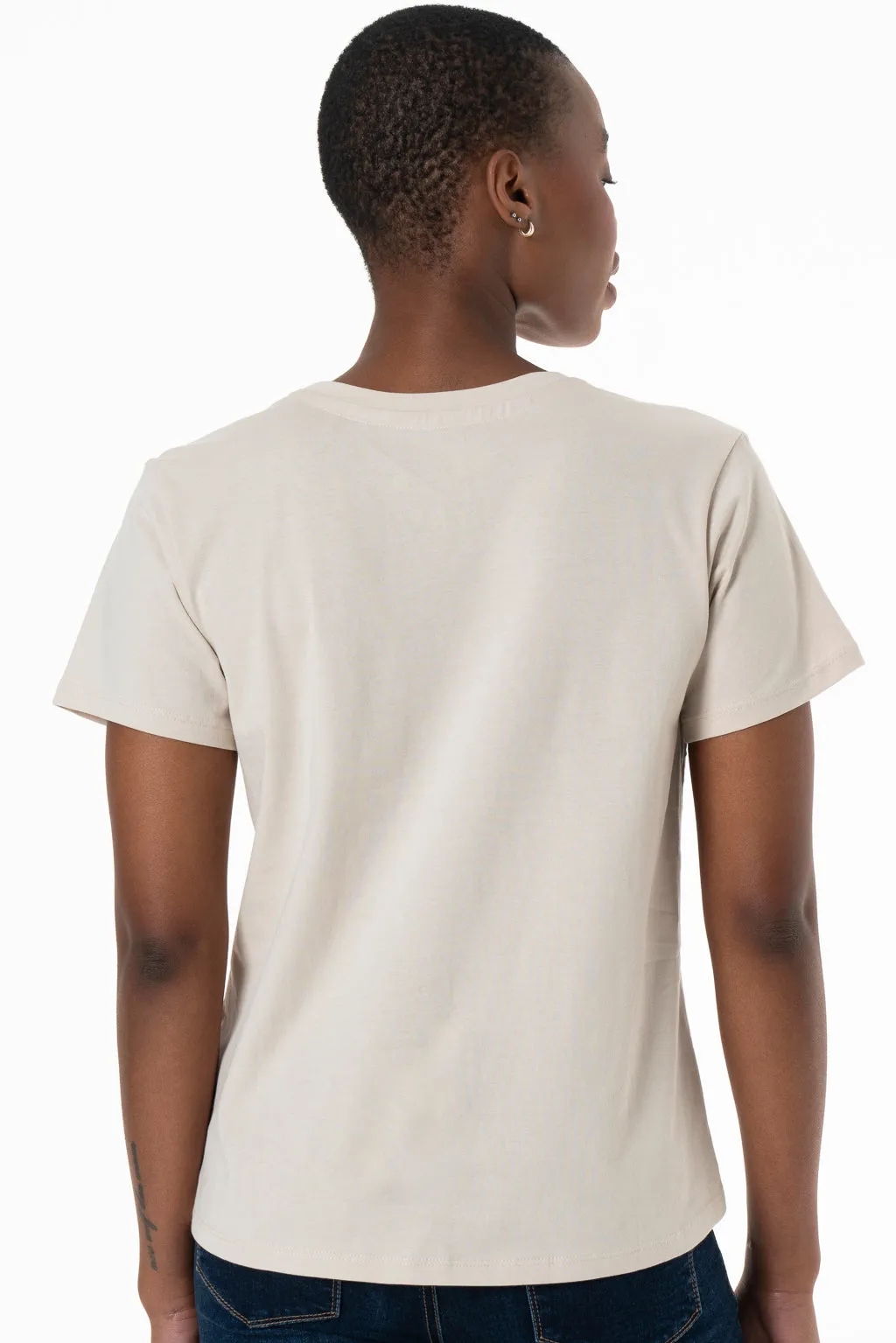 Statement T-Shirt _ 143201 _ Beige