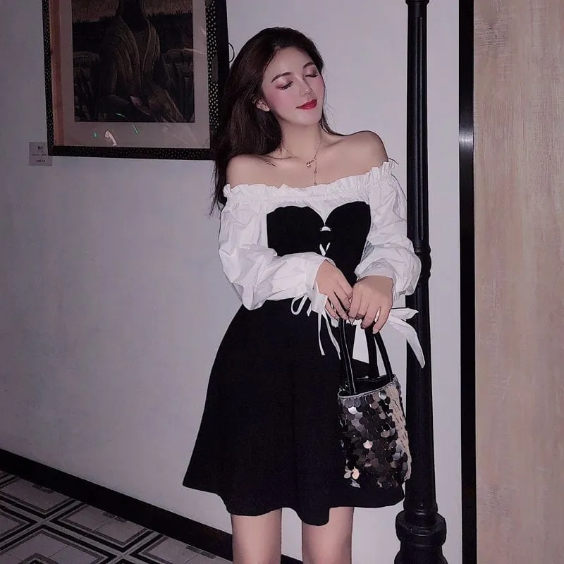 Summer A-Line Puff Sleeve Dress