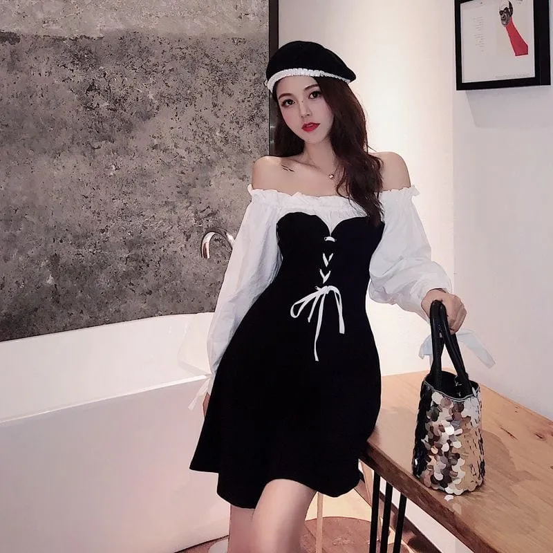 Summer A-Line Puff Sleeve Dress