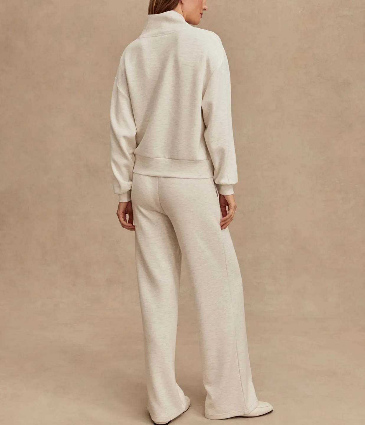 The Wide Leg Pant 30 in Ivory Marl